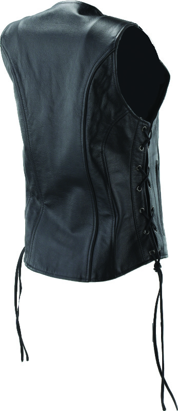 Kuryakyn Sapphire Leather Vest Black Womens Small - Image 4
