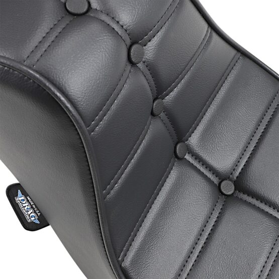 Drag Specialties Mini King and Queen Seat Black For Harley FL/FX 1958-1984 - Image 3