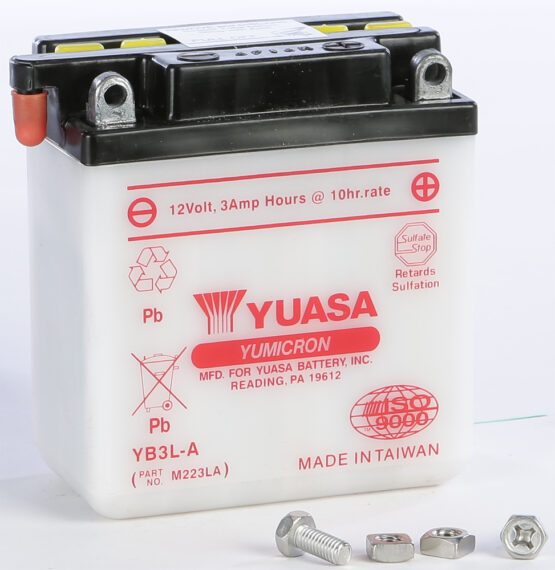 Yuasa YB3L-A 12V Conventional Battery For Honda XL/NS Models - Image 3