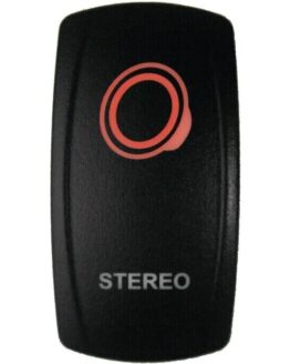 Lighted Switch Stereo On/Off Red