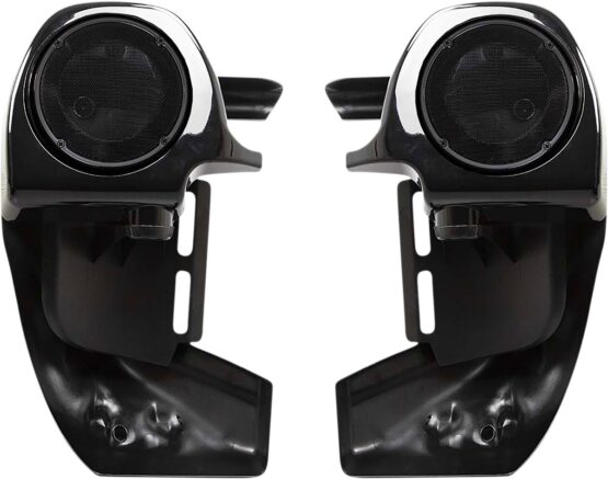 Saddle Tramp Lower Fairing Speaker Mounts Black For Harley FL Touring 83-13 - Image 2