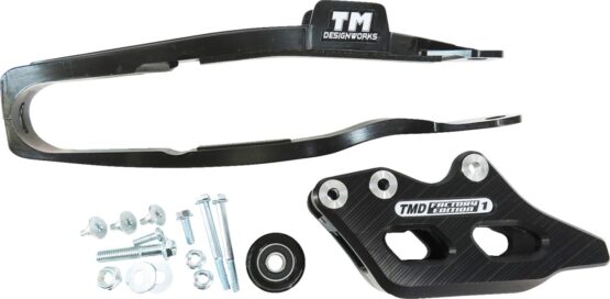 T.M. Designworks Chain Guide and Slider Kit Black For Yamaha YZ450F 2023