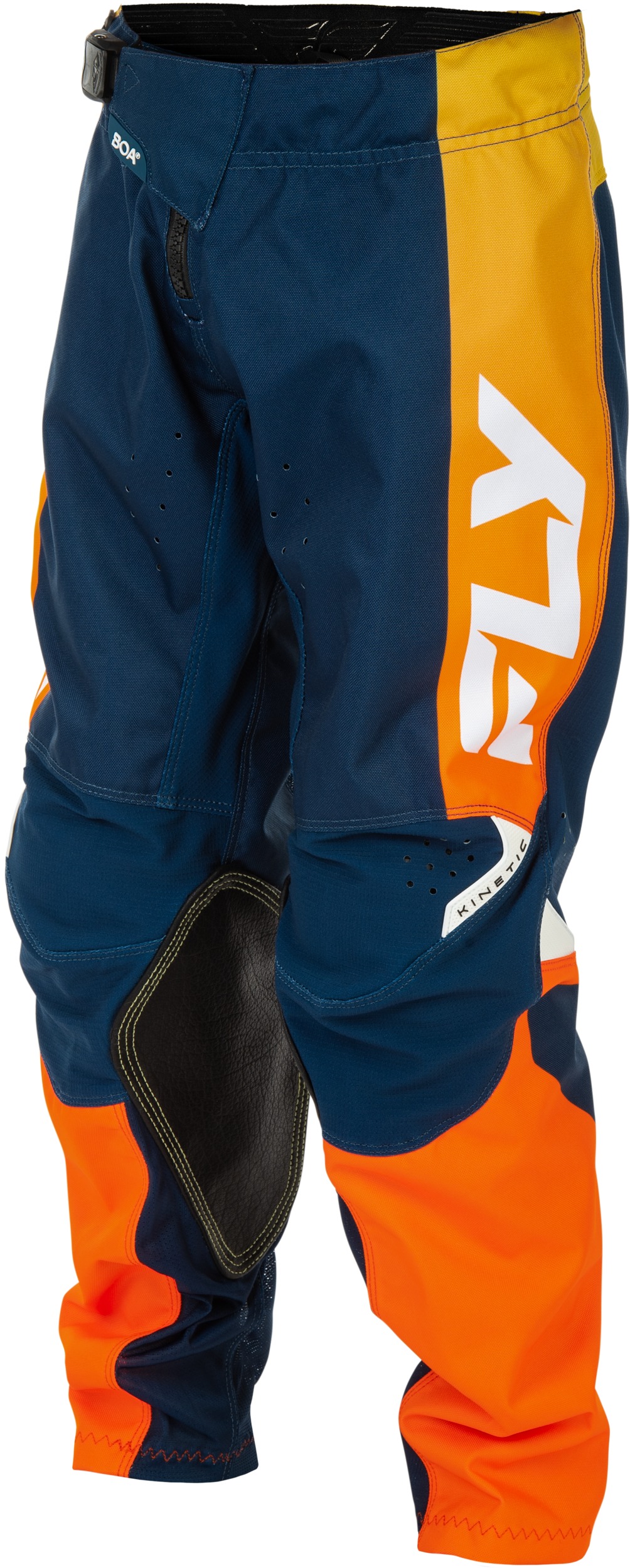 Fly Racing Youth Kinetic Pants Navy/Orange Size 18 - Image 3