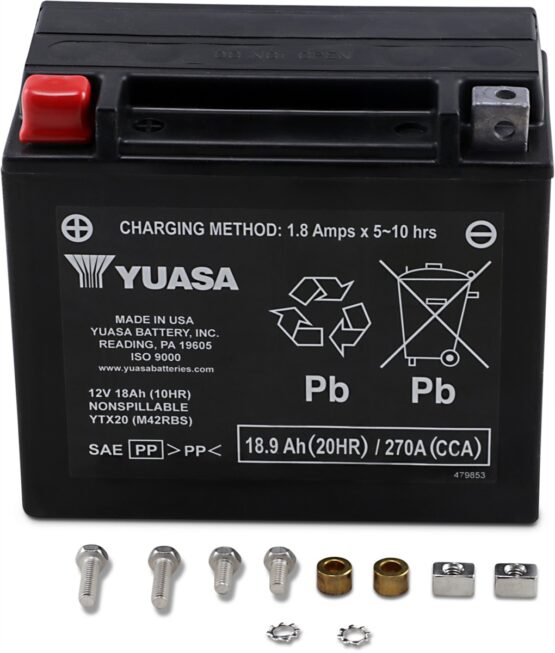 Yuasa YTX20 Maintenance Free AGM 12V Battery