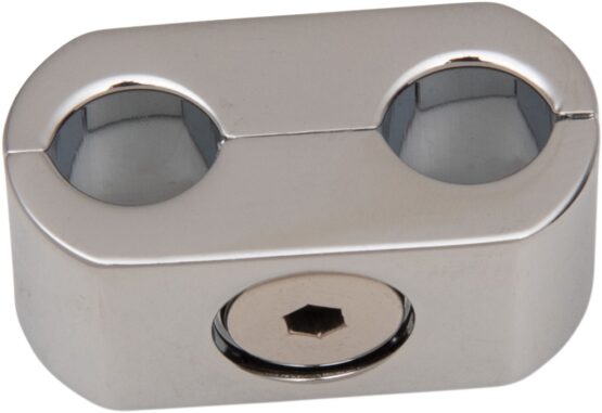 Accutronix Throttle Idle Cable Clamp Dual Cable Chrome