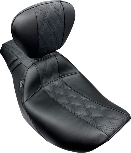 Le Pera Outcast GT2 Seat with Backrest Black For Harley FLH/FLT 2023-2024