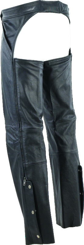 Kuryakyn Plains Leather Chaps Black Large Men's - Image 3