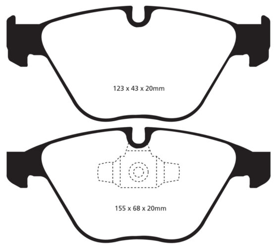 Yellowstuff Front Brake Pads Semi-Metallic DP41512R Fits 13+ BMW X1 2.0 Turbo