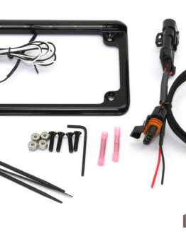 XTC Power Products License Plate Frame with LED, Black, 6 in For Polaris RZR