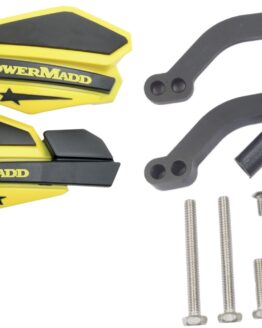 Light Yellow & Black Star Handguard Kit w/ MC/ATV Mounts