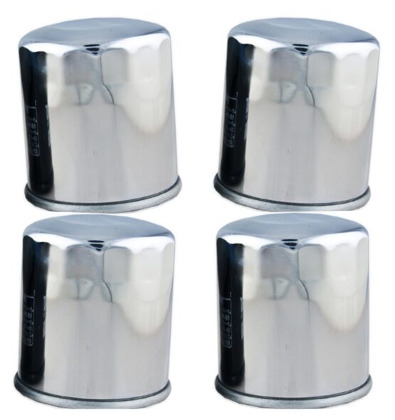 HF303C Oil Filter - Chrome - 4 Pack