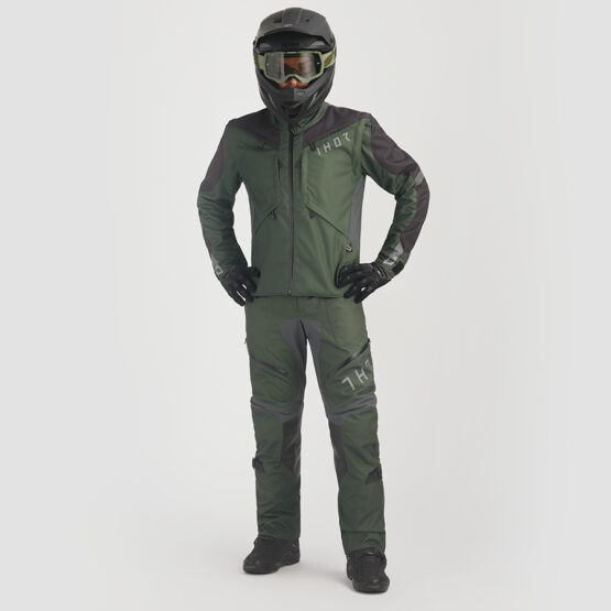 Terrain Army Green & Charcoal Over The Boot Pants - Size 38 - Image 2