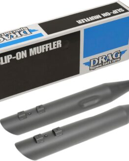 Dual Black 3.5" Slip On Exhaust Slash-Down