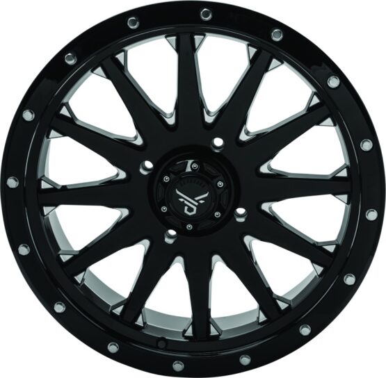 QuadBoss Wagon 20x7 4+3 4/137 Milled Wheel Black