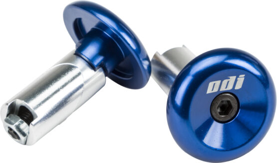 ODI Aluminum Bar End Plugs Blue Universal Fit
