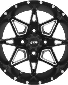Tornado Beadlock Wheel Black Machined 4/137 14X7 5+2