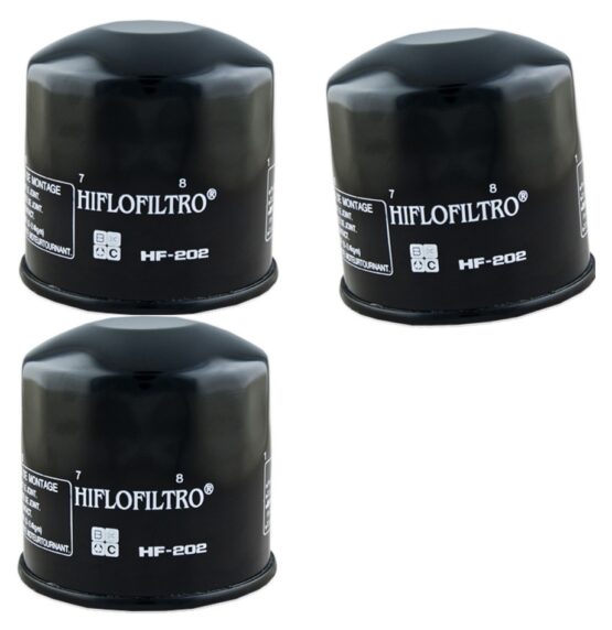 HF202 Oil Filter - Black - 3 Pack