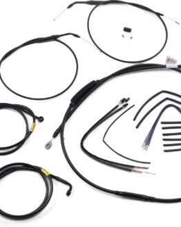 Extended Black Control Cable Kit for 14" Apehanger Bars