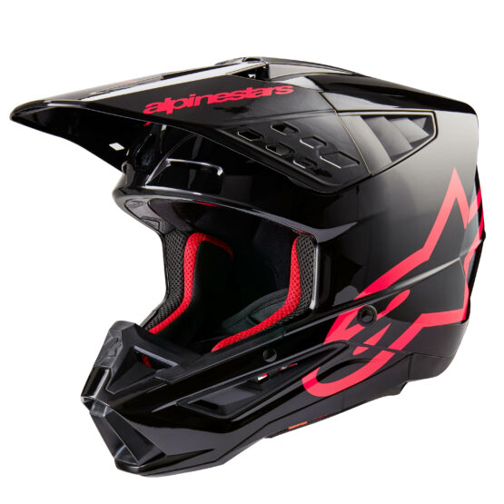 Alpinestars S-M5 Corp Helmet Black/Diva Pink Glossy XL