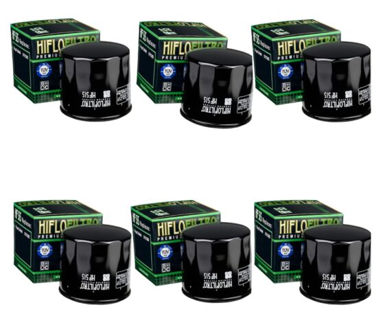 HF515 HIFLOFILTRO Premium Oil Filter For Royal Enfield 650 - 6 Pack