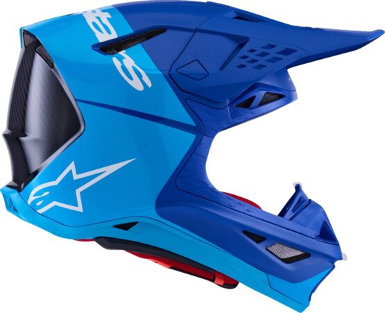 Alpinestars Supertech M10 Flood MIPS Helmet Blue/Black Carbon Small - Image 2