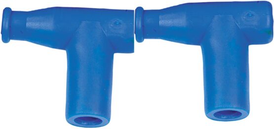 T Type Spark Plug Cap / Boot Blue, 5k Ohm 2-Pack