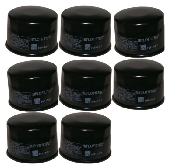 HF147 Oil Filter - Black - 8 Pack