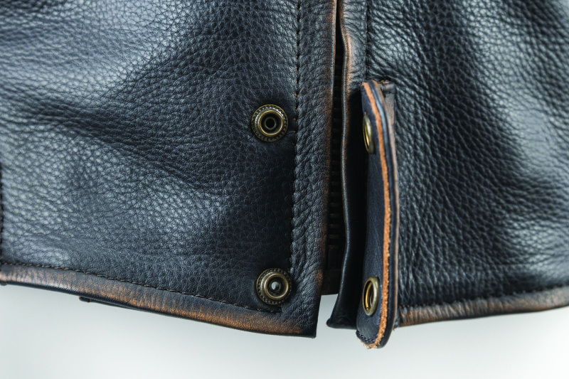 Kuryakyn Dame Vintage Leather Jacket Black Womens Small - Image 4