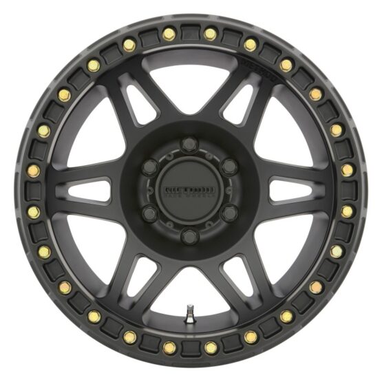 MR106 Beadlock 17x9 -44mm Offset 6x5.5 108mm CB Matte Black w/BH-H24125 Wheel