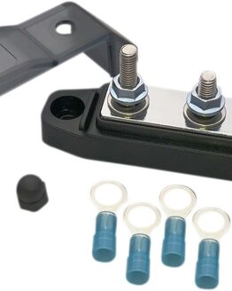 4 Connection Bus Bar w/ Cover - 130AMP / 300V AC, 150AMP / 48V DC