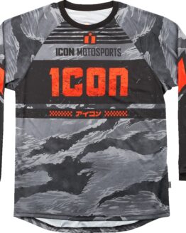 ICON Tigers Blood Jersey 2XL Black Camo Gray Men's