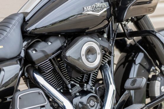 S&S Stealth Teardrop Air Cleaner Cover Carbon Fiber for Custom Models - Image 2