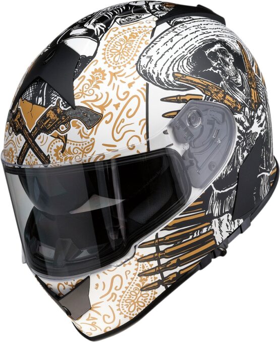 Z1R Warrant Sombrero Helmet XL White/Gold - Image 2