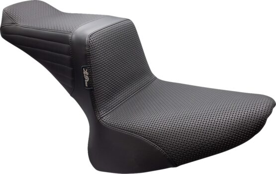 Le Pera Tailwhip 2-Up Seat Basketweave Black For Harley FL/FX 00-07