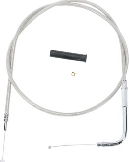 Drag Specialties Stainless Braided Throttle Cable 43.5in For Harley-Davidson