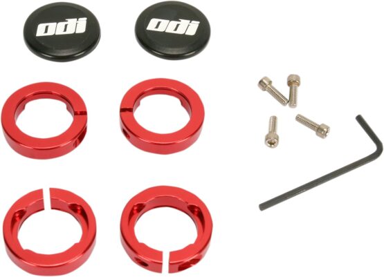 ODI Lock Jaw Clamps Red 4 Pack for 7/8 Inch Handlebars