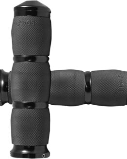 Avon 3-Ring Air Cushion Grips Black Anodized for Indian 1" Bars
