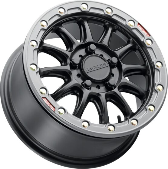 Raceline Alpha Beadlock Wheel 17x7 5x114.3 +25 Black/Gunmetal For Polaris RZR R - Image 2