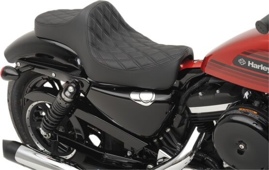 Drag Specialties Predator III Seat Double Diamond Black For XL Sportster 04-22 - Image 2