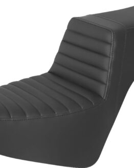 Saddlemen Step-Up Seat Front Tuck-n-Roll Black For Harley Softail