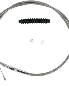 Drag Specialties 60in Braided Stainless Clutch Cable Chrome Harley