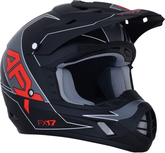 FX-17 Full Face Offroad Helmet Matte Red Medium - Image 3