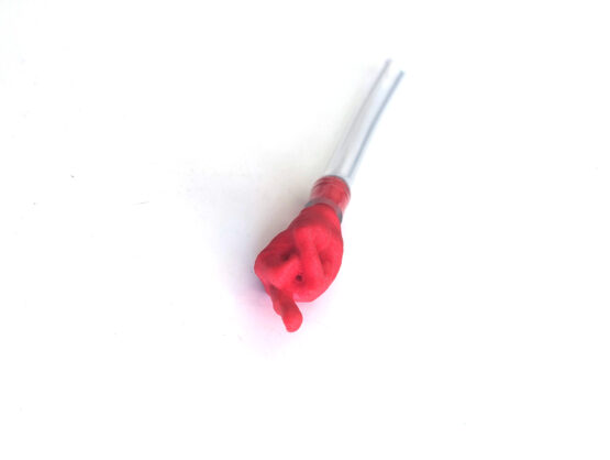 "The Bird" Fuel Hose Vent Cap - Red W/ 2.5" 1/4" Diameter Clear Hose - Image 2