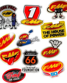 FMF Go Fast Have Fun Sticker Pack Red/Yellow Vinyl Decals