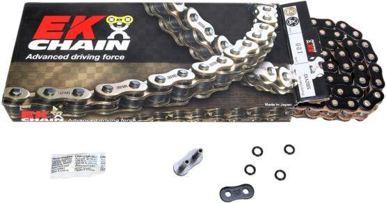 EK 530ZVX3 Sportbike Chain 120 Links Black/Gold