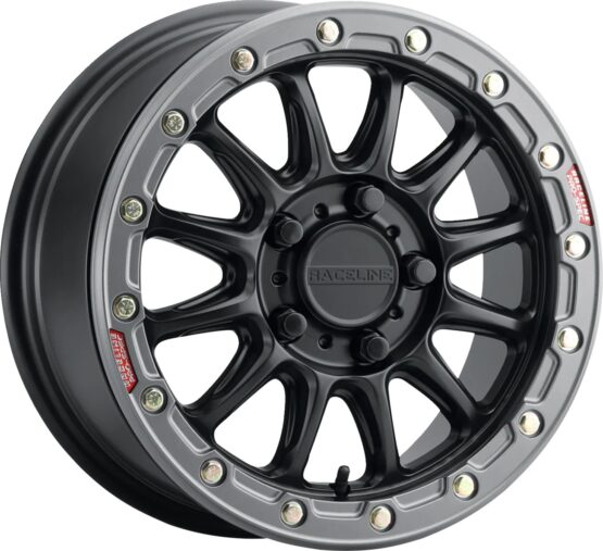 Raceline Alpha Beadlock Wheel 17x7 4x156 Black with Gunmetal Ring - Image 2