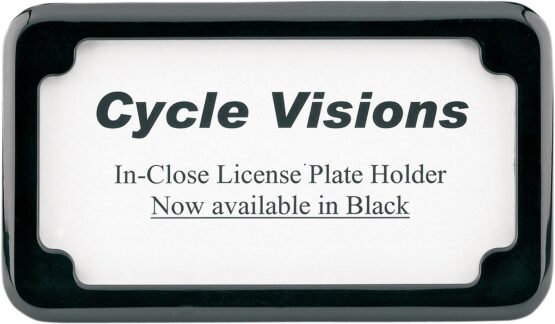 Black Beveled License Plate Frame - Image 2