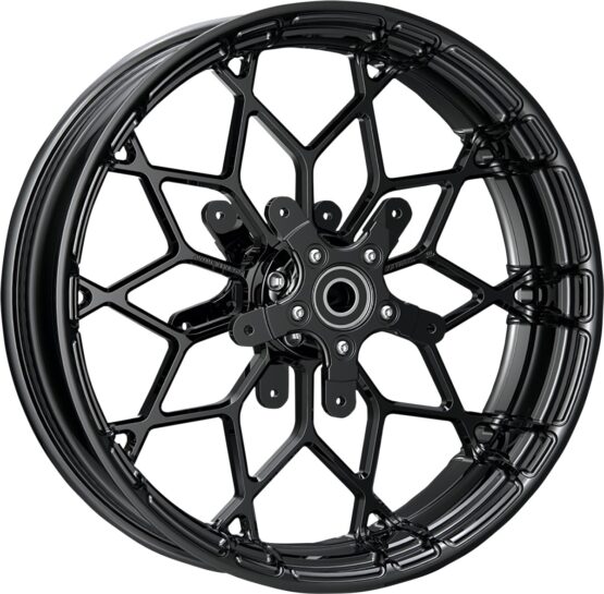 Arlen Ness Fat Factory Forged Front Wheel 18x5.5 Black Dual Disc For Harley