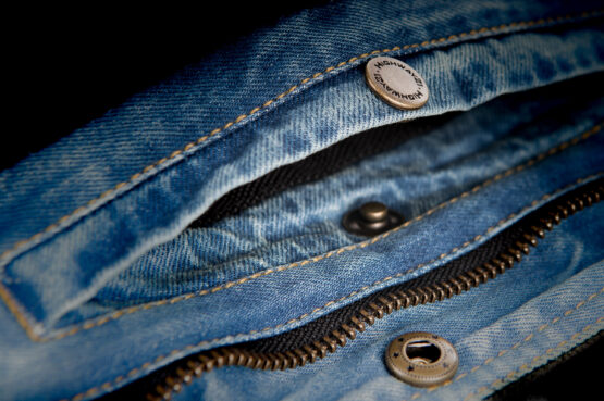 Iron Sights Club Collar Denim Vest Blue Large - Image 2