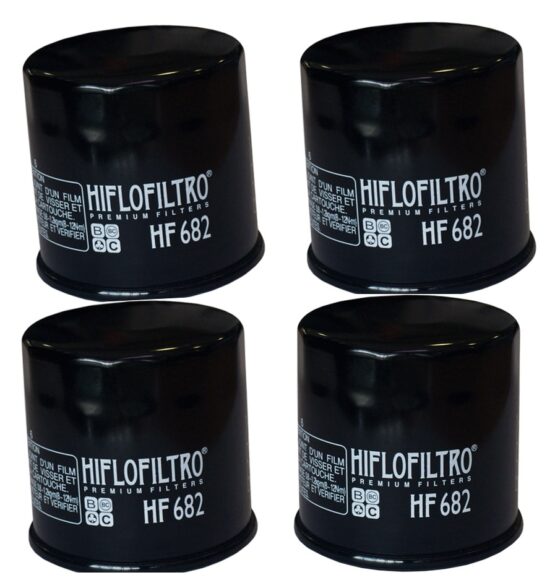 HiFloFiltro HF682 Oil Filter - Black - 4 Pack